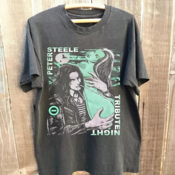 Retro 90s Type o Negative Tribute Night Peter Steele T-Shirt Band Gift Women Men - Picture 1 of 4